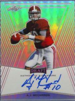 A.J. McCarron #BA-AJM Football Cards 2014 Leaf Metal Draft Autographs