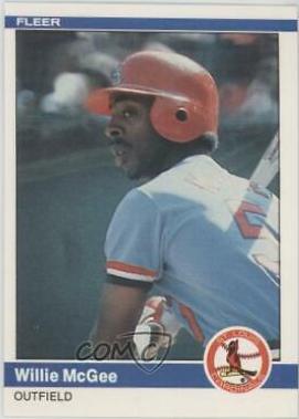 Willie McGee #329 Baseball Cards 1984 Fleer