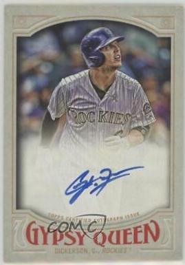 Corey Dickerson #GQA-CD Baseball Cards 2016 Topps Gypsy Queen Autographs