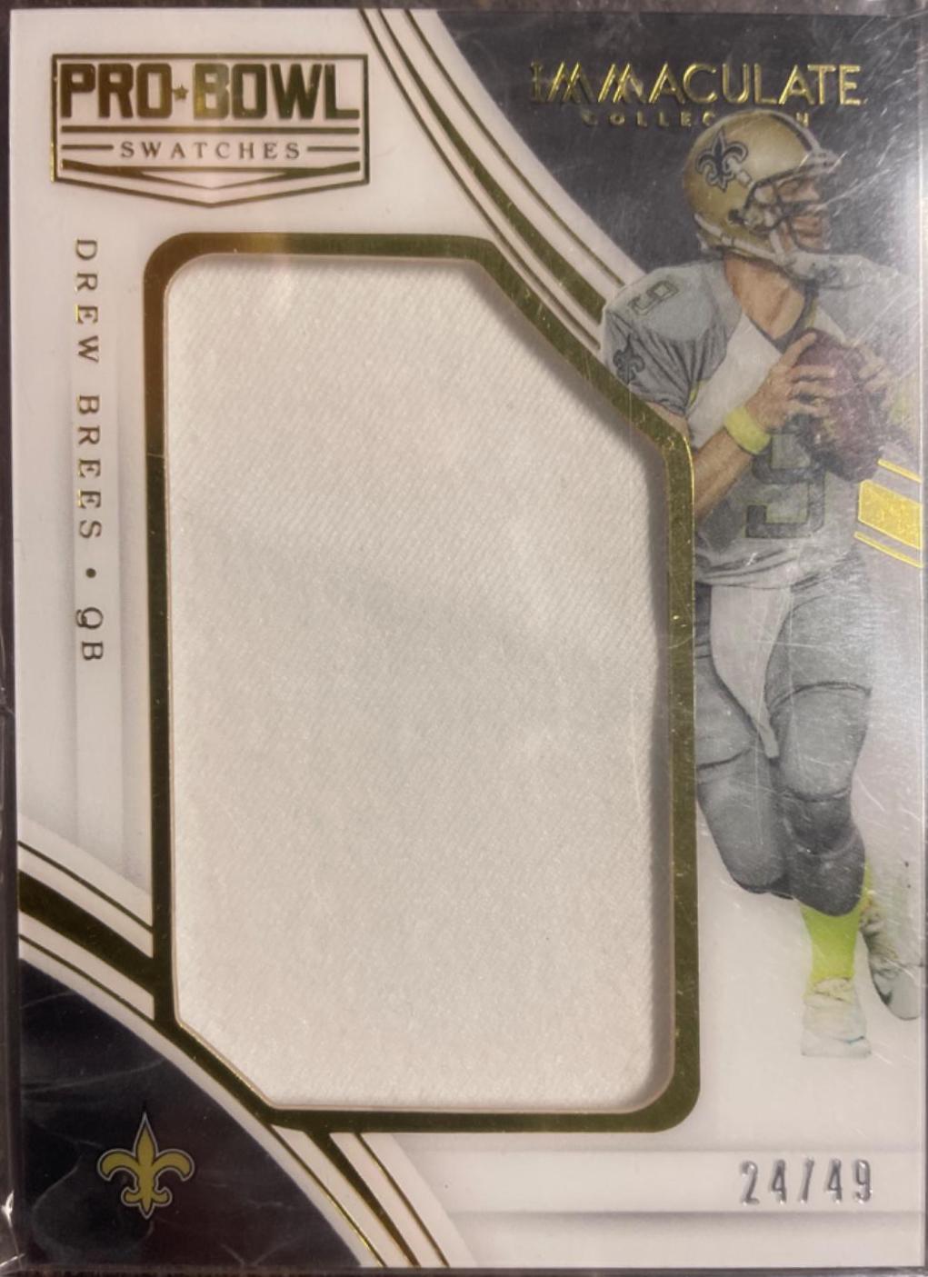 Drew Brees #DB Football Cards 2016 Panini Immaculate Pro Bowl Swatches