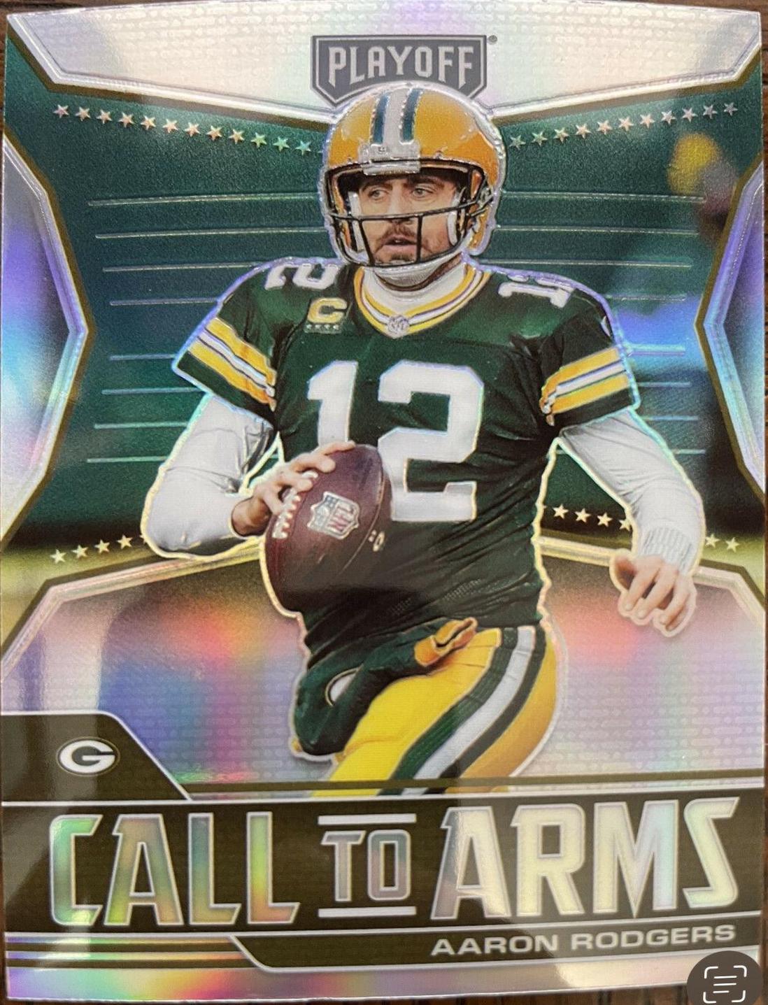 Aaron Rodgers #CA-ARO Football Cards 2021 Panini Playoff Call to Arms