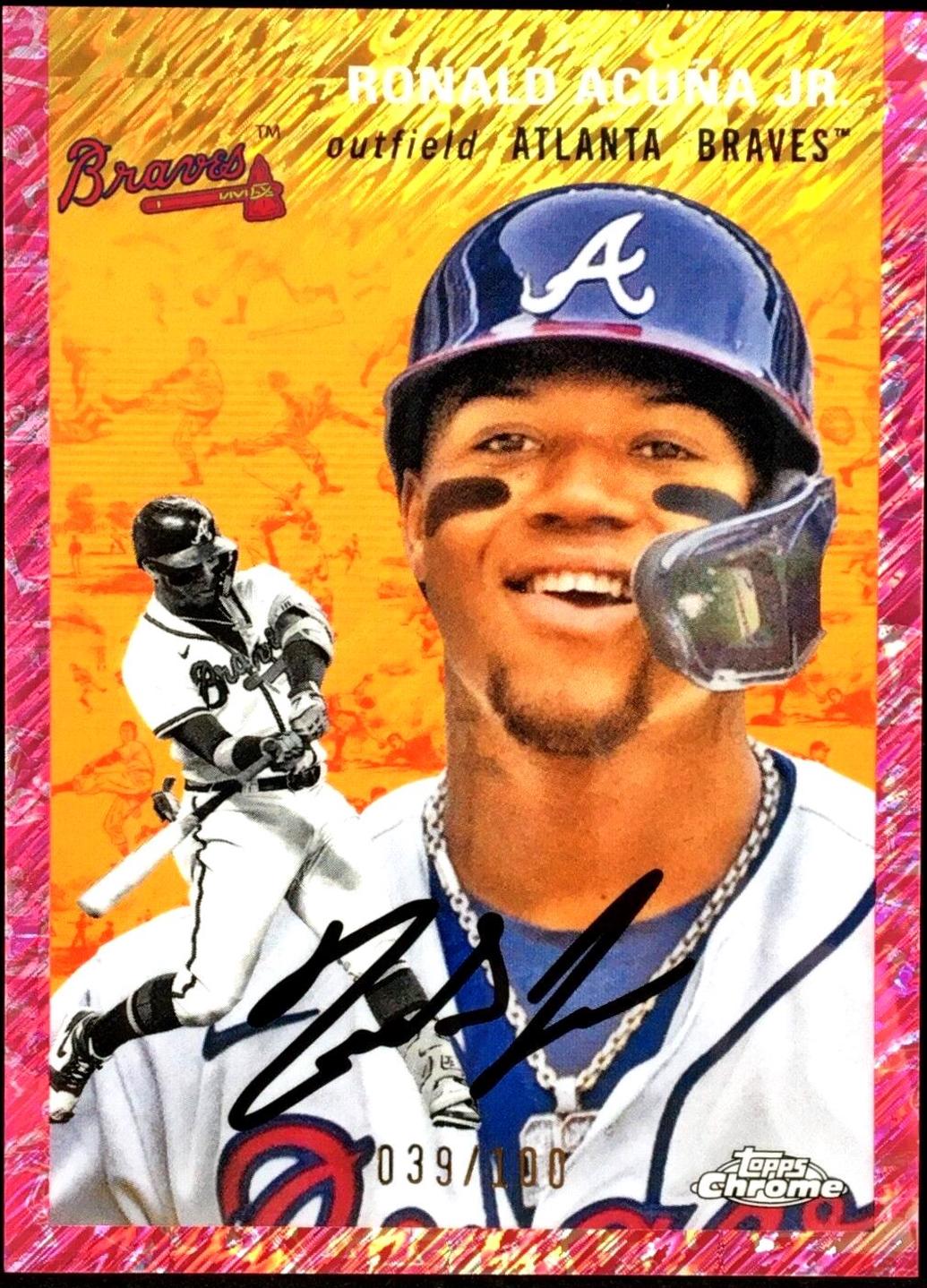 Ronald Acuna Jr. [Cream Fuchsia Lava Refractor] #198