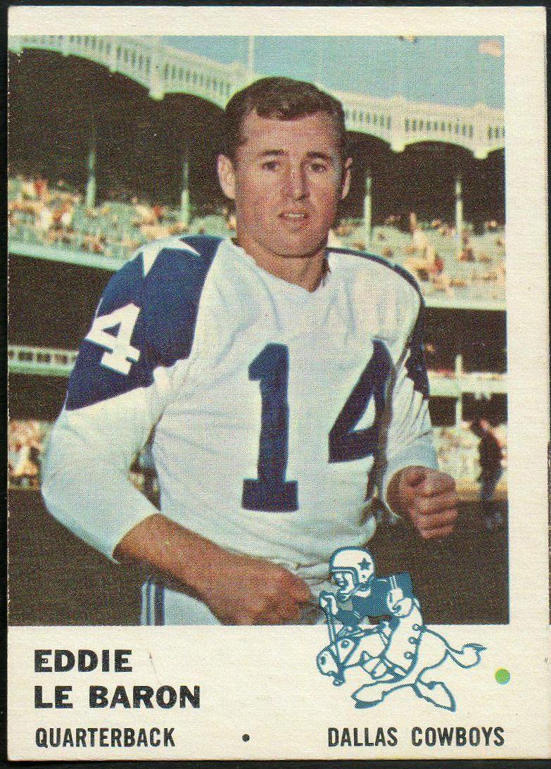 Eddie LeBaron #40 Football Cards 1961 Fleer