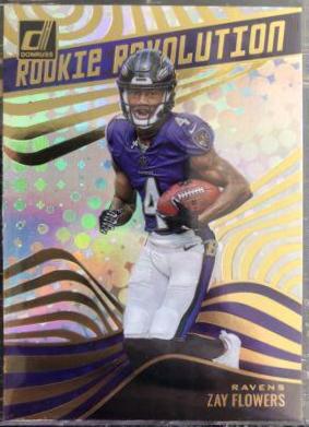 Zay Flowers #RR-16 Football Cards 2023 Panini Donruss Rookie Revolution