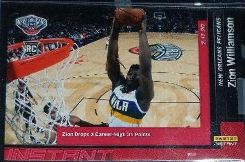 Zion Williamson #87 Basketball Cards 2019 Panini Instant