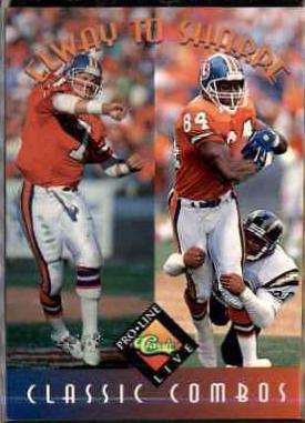 John Elway, Shannon Sharpe #394 1994 Pro Line Live Football