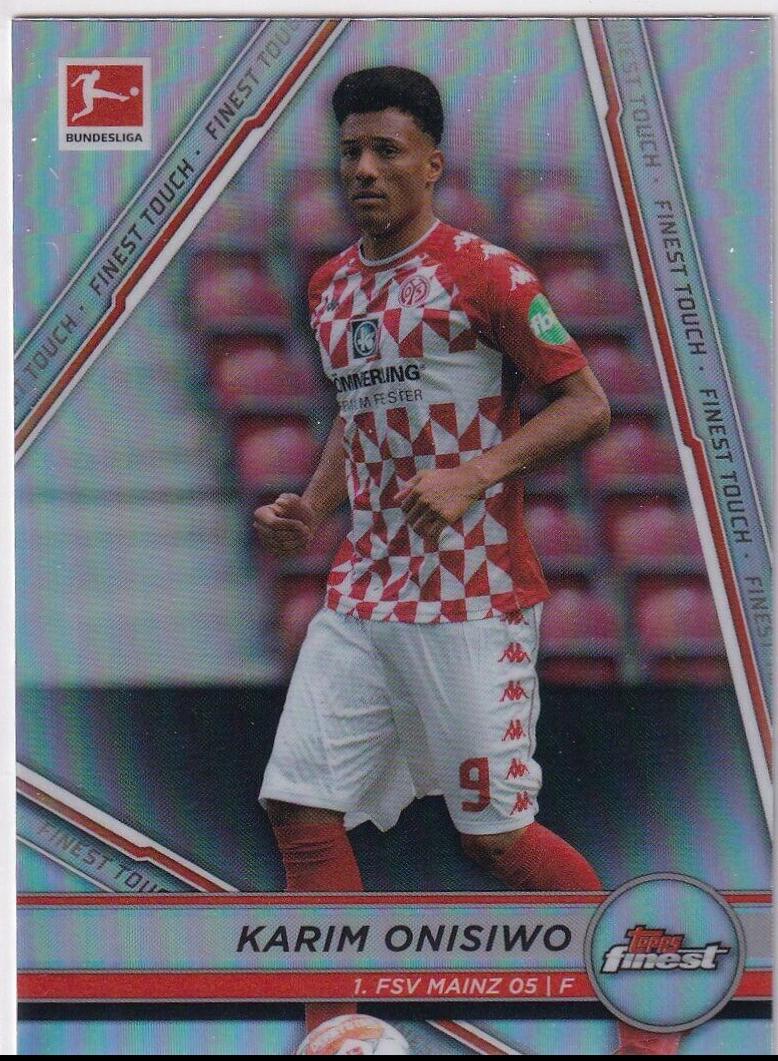 Karim Onisiwo #FT-KO Soccer Cards 2021 Topps Finest Bundesliga Touch