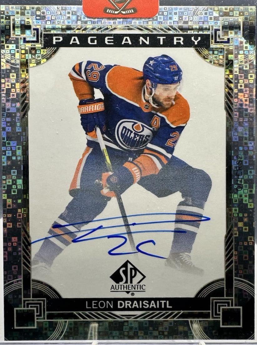 Leon Draisaitl #P-49 2024 Sp Authentic Pageantry Auto Hockey