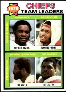 Chiefs Team Leaders / Checklist (Tony Reed / Tim Gray / Art Still) TL, CLVAR: Gray Back