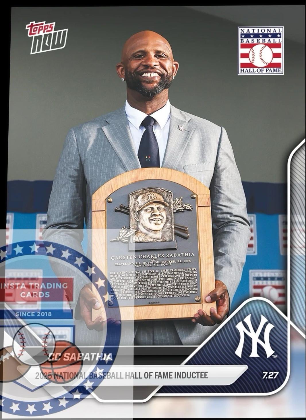 CC Sabathia #473 2025 Topps Now Baseball