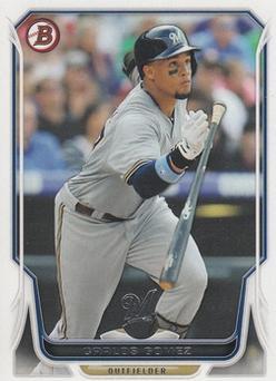 Carlos Gomez #25 Baseball Cards 2014 Bowman