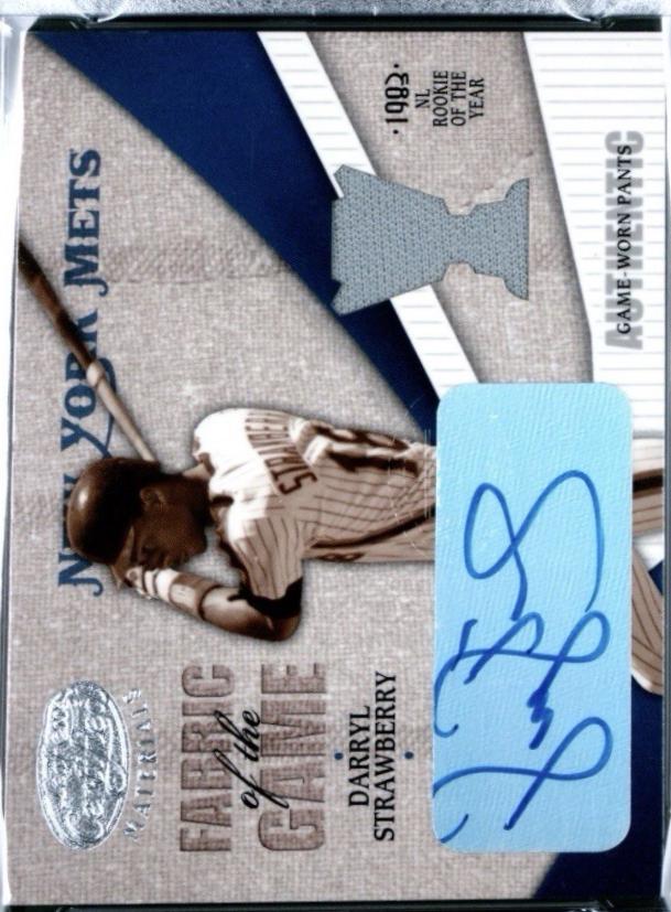 Darryl Strawberry #FG-21 2004 Leaf Certified Materials Fabric Of The Game Baseball