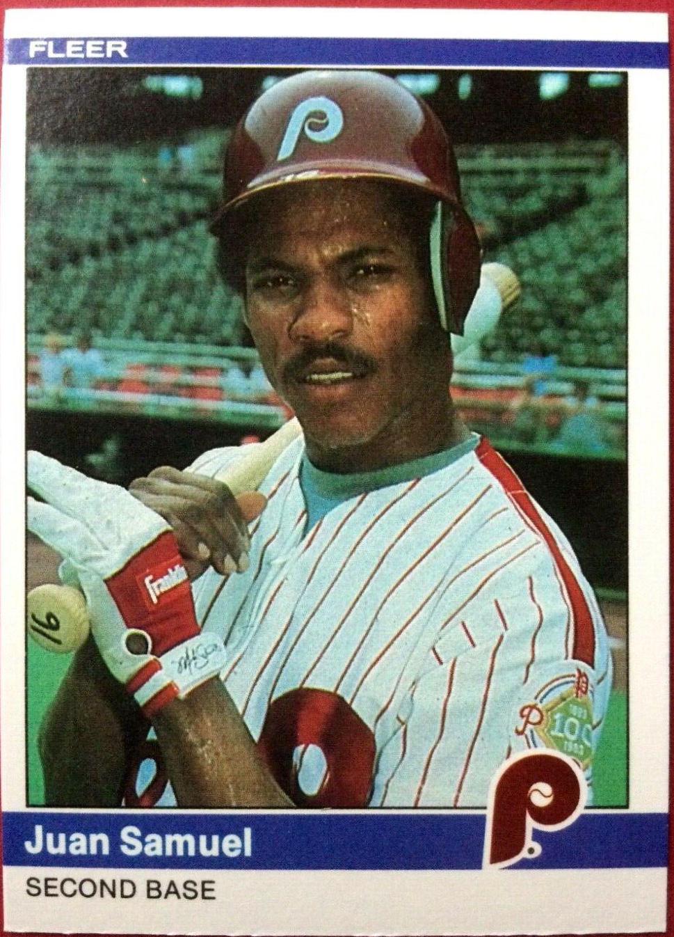 Juan Samuel #47 Baseball Cards 1984 Fleer