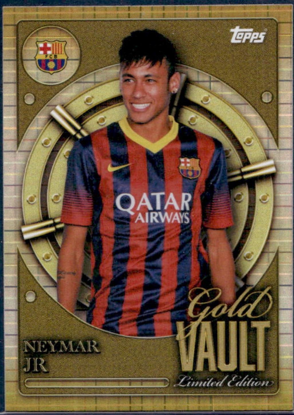Neymar Jr #GV-8 2025 Topps Fc Barcelona Collector Tin Gold Vault Limited Edition Soccer