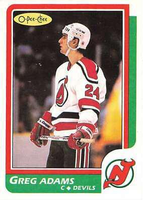 Greg Adams #10 Hockey Cards 1986 O-Pee-Chee