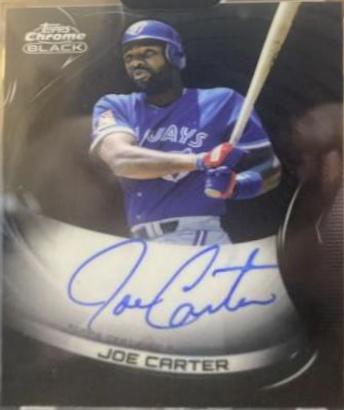 Joe Carter #CBA-JC Baseball Cards 2022 Topps Chrome Black Autographs