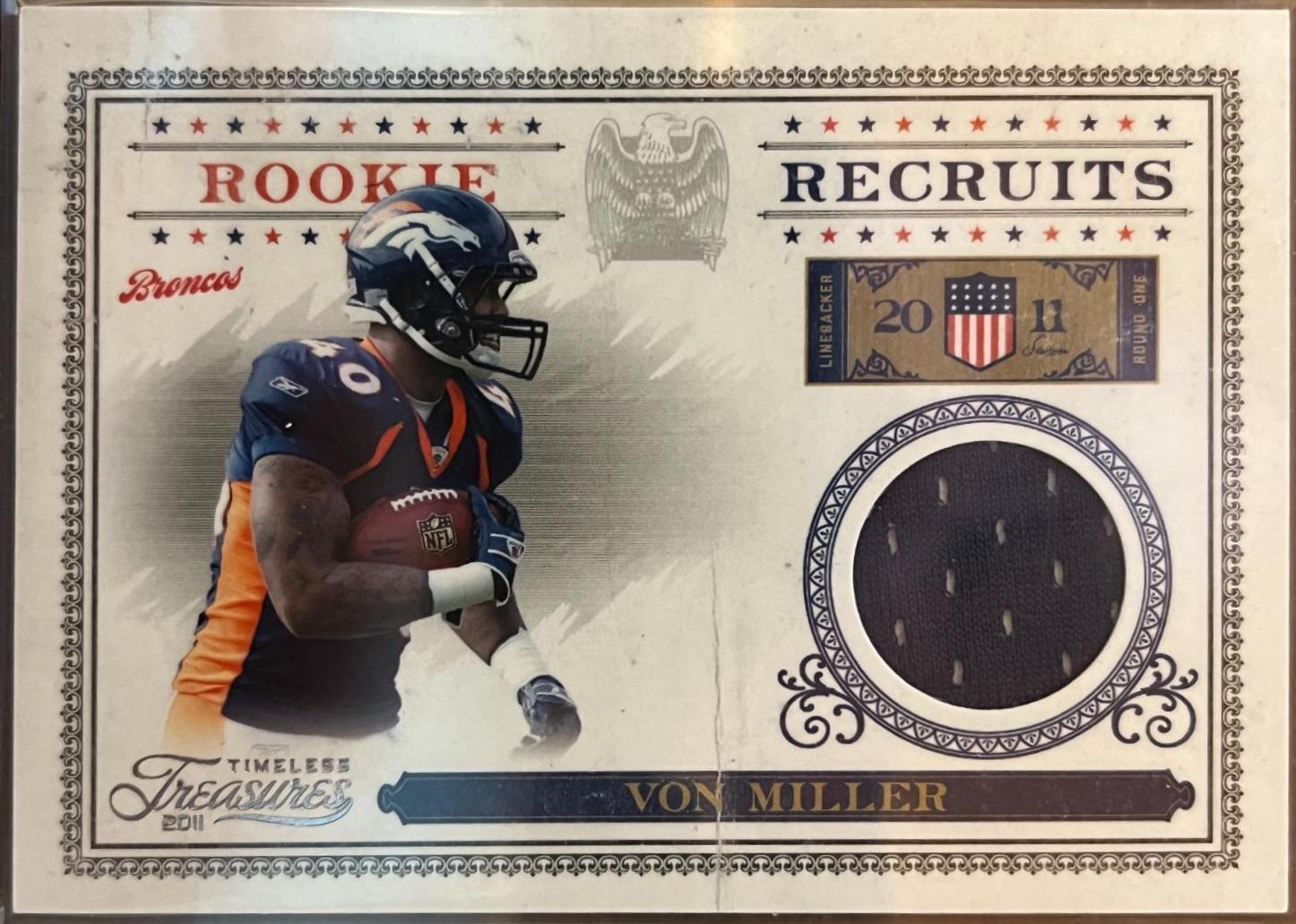 Von Miller #17 Football Cards 2011 Panini Timeless Treasures Rookie Recruits