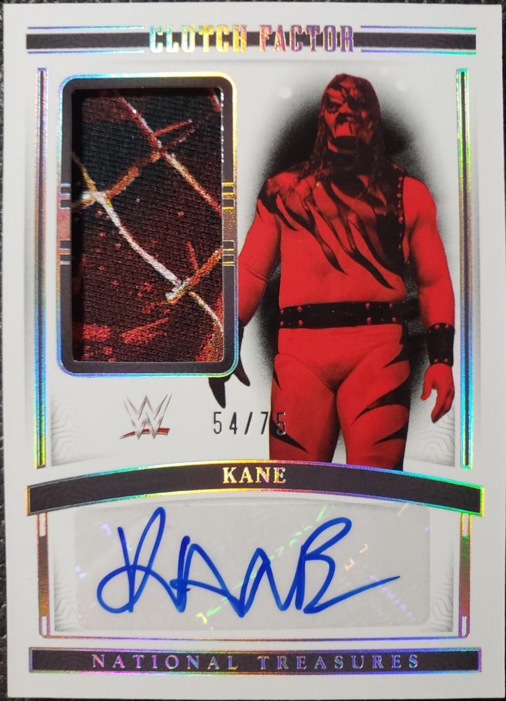 Kane #CF-KNE Wrestling Cards 2024 Panini National Treasures WWE Clutch Factor Signature