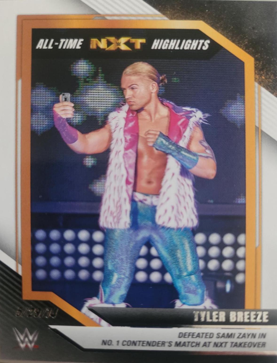 Tyler Breeze #3 Wrestling Cards 2022 Panini NXT WWE All Time Highlights