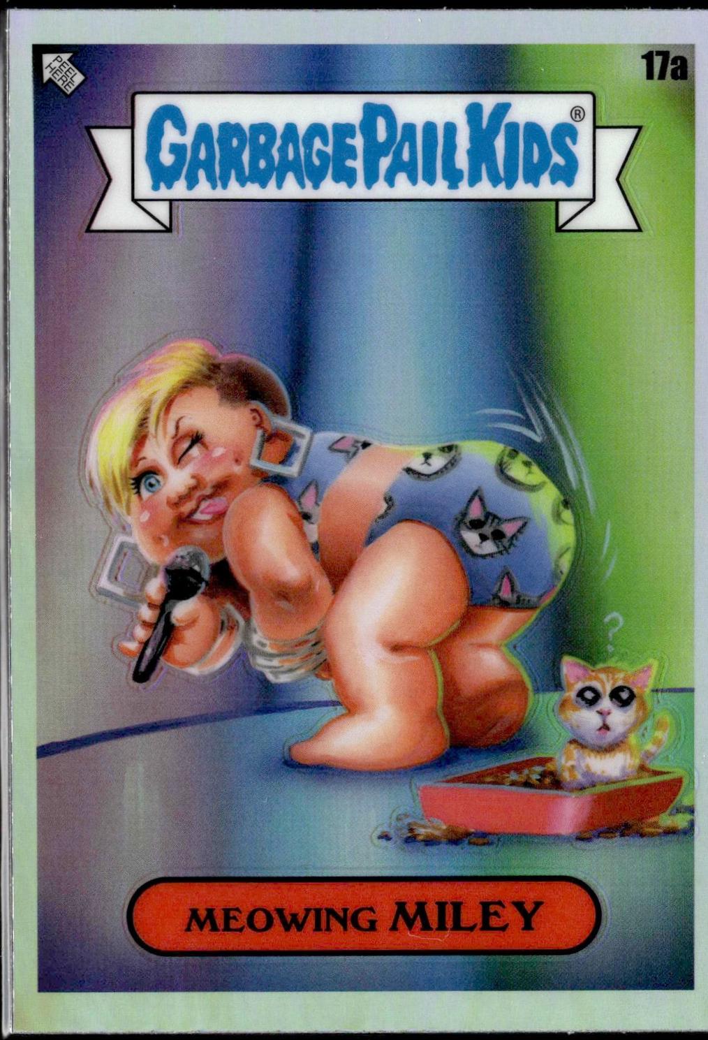 Meowing Miley #17a 2024 Garbage Pail Kids Chrome Music Awards