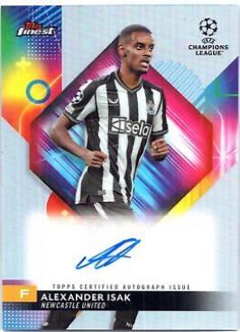 Alexander Isak #A-AI Soccer Cards 2023 Topps Finest UEFA Club Autograph