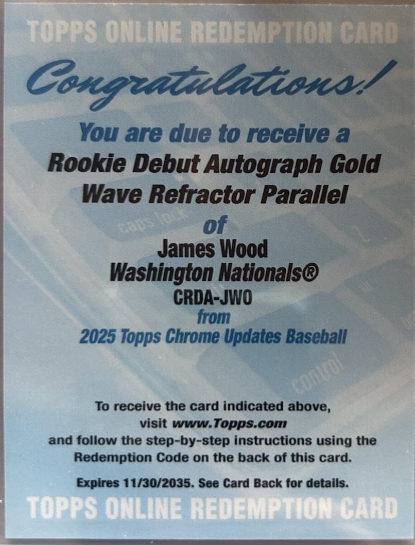 James Wood [Gold Wave Refractor] #CRDA-JWO