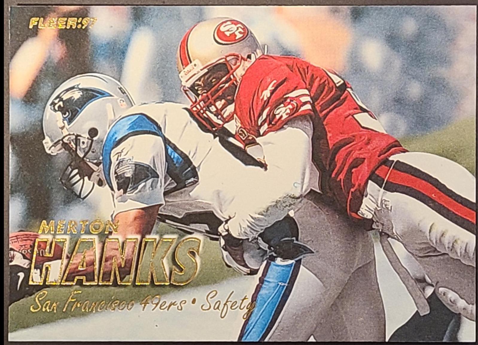 Merton Hanks #42 Football Cards 1997 Fleer