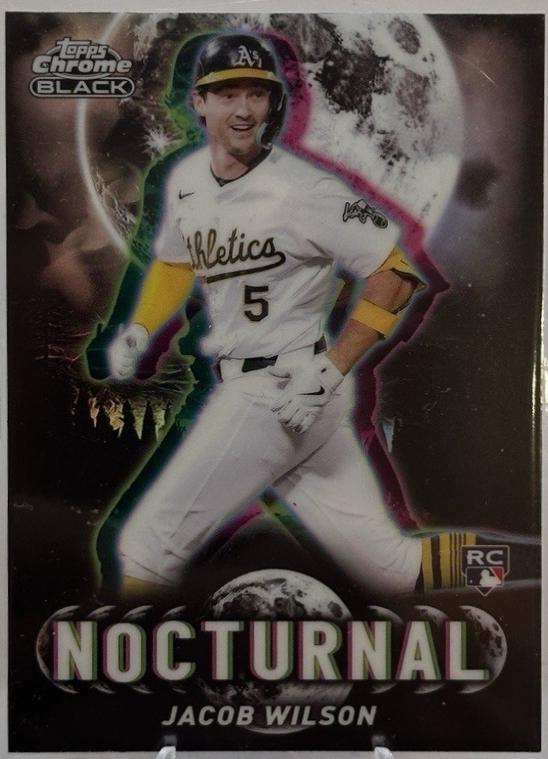 Jacob Wilson #NOC-35 Baseball Cards 2025 Topps Chrome Black Nocturnal
