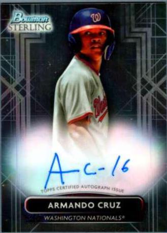Armando Cruz #PA-AC Baseball Cards 2022 Bowman Sterling Prospect Autographs