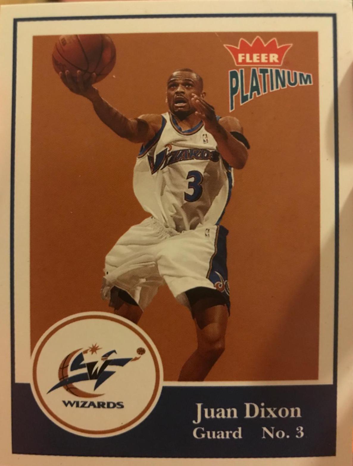 Juan Dixon #7 Basketball Cards 2003 Fleer Platinum