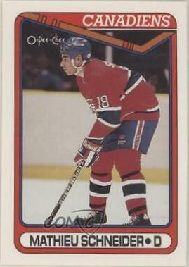 Mathieu Schneider #372 Hockey Cards 1990 O-Pee-Chee