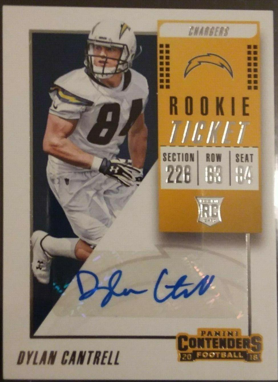 Dylan Cantrell #288 2018 Panini Contenders Football Rookie Ticket