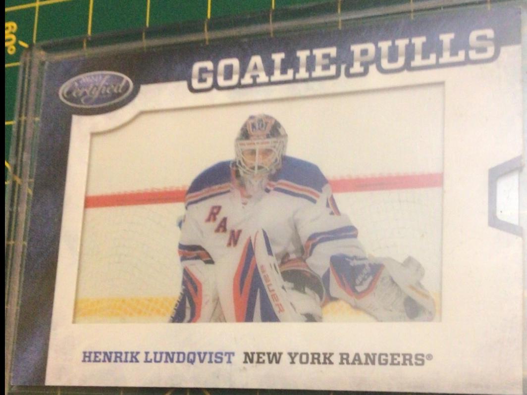 Henrik Lundqvist #GP47 2012-13 Panini Certified Hockey Goalie Pulls