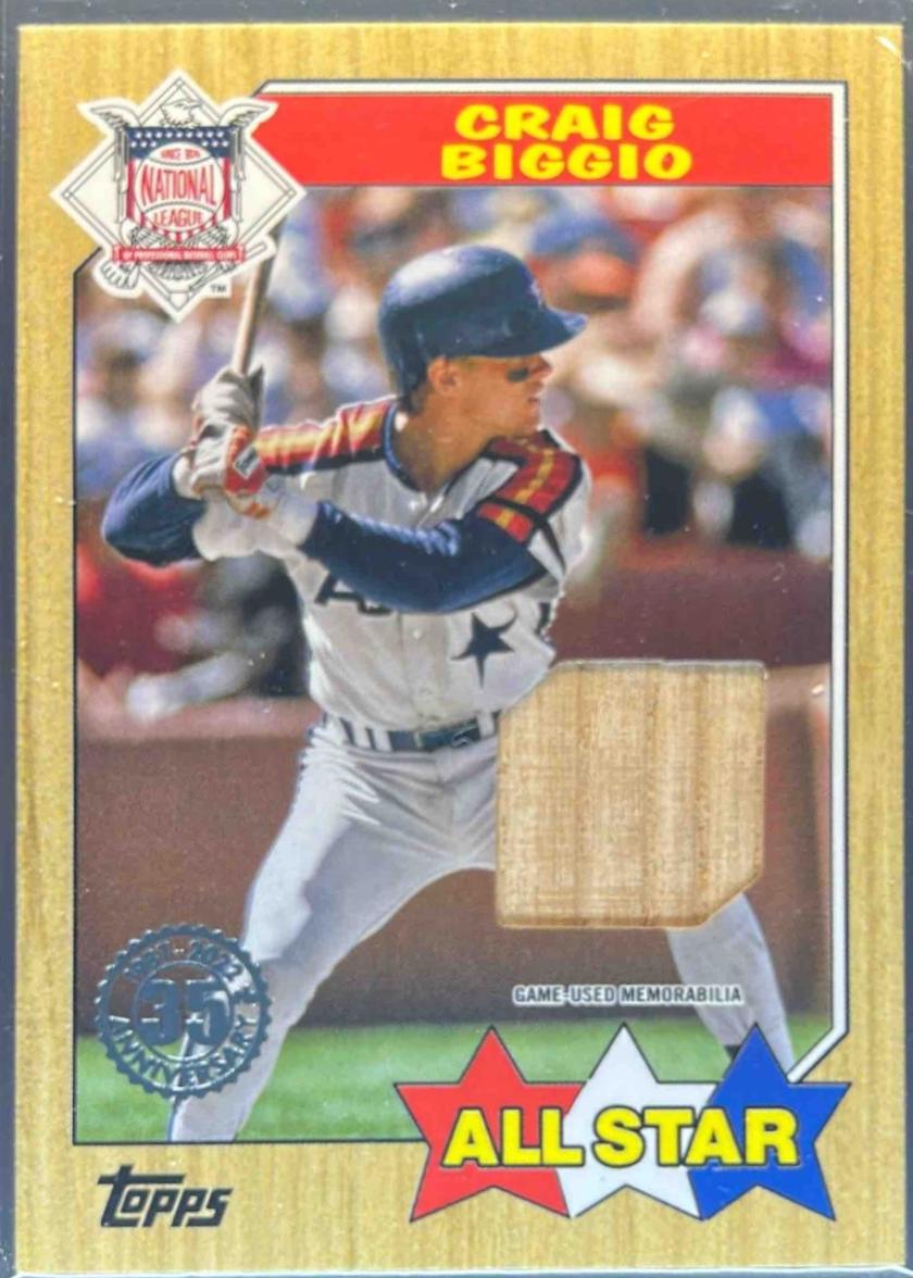 Craig Biggio #87ASR-CBI Baseball Cards 2022 Topps 1987 All Stars Relics