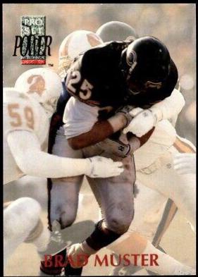 Brad Muster #25 Football Cards 1992 Pro Set Power