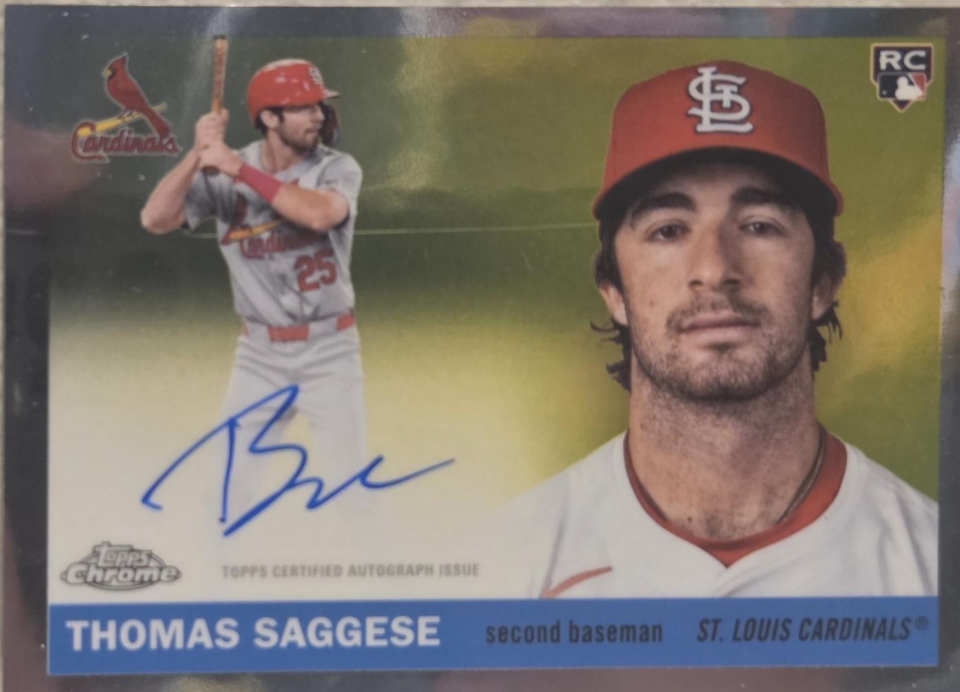 Thomas Saggese #CPA-TSA 2025 Topps Chrome Platinum Autograph Baseball