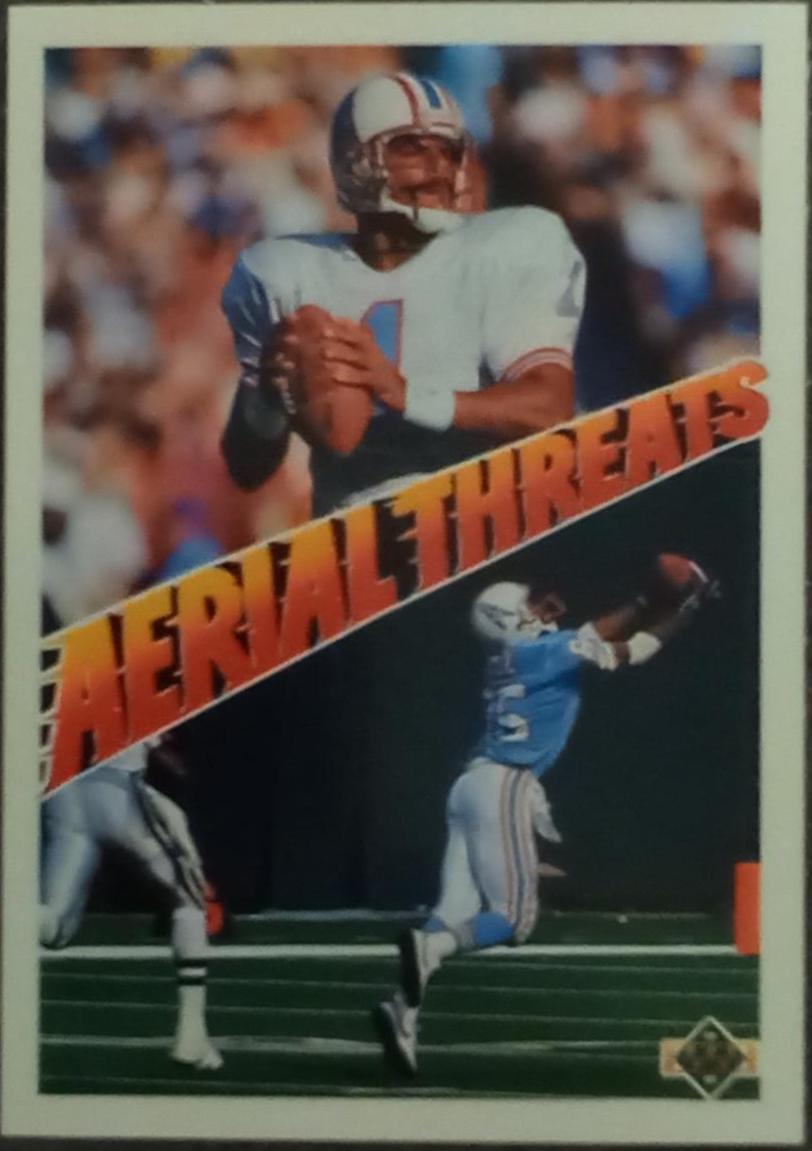 Warren Moon, Drew Hill #33 Football Cards 1991 Upper Deck