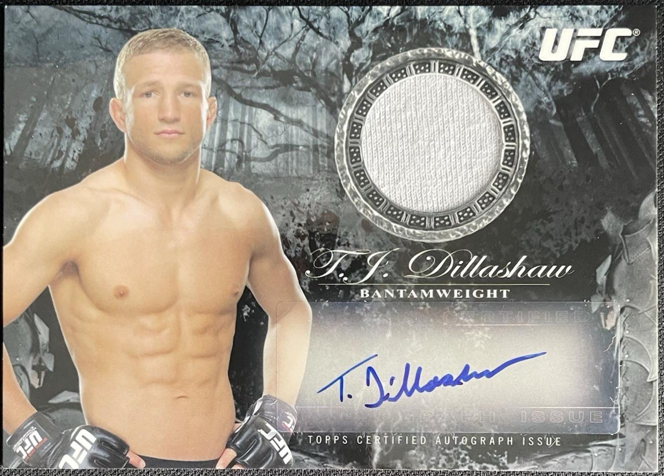 T. J. Dillashaw #BAR-TD Ufc Cards 2014 Topps UFC Bloodlines Autograph Relics