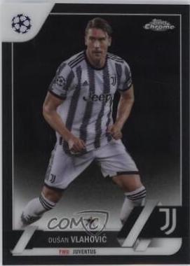 Dusan Vlahovic #75 2022 Topps Chrome UEFA Club Competitions