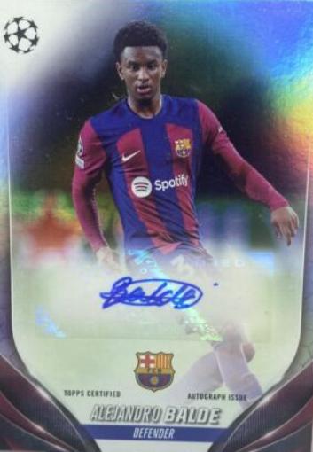 Alejandro Balde #A-AB Soccer Cards 2023 Topps UEFA Club Autograph