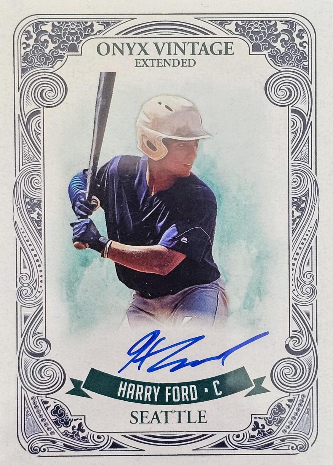 Harry Ford #EAHF Baseball Cards 2021 Onyx Vintage Extended
