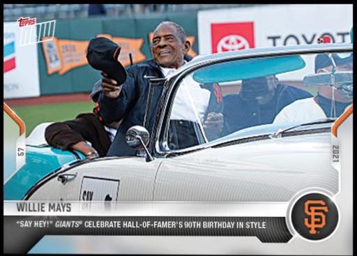 Willie Mays #186 Baseball Cards 2021 Topps Now