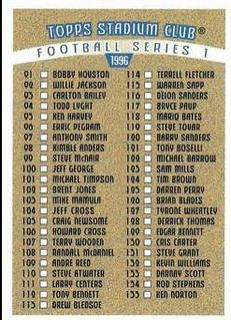 Series 1 Checklist- 91-180