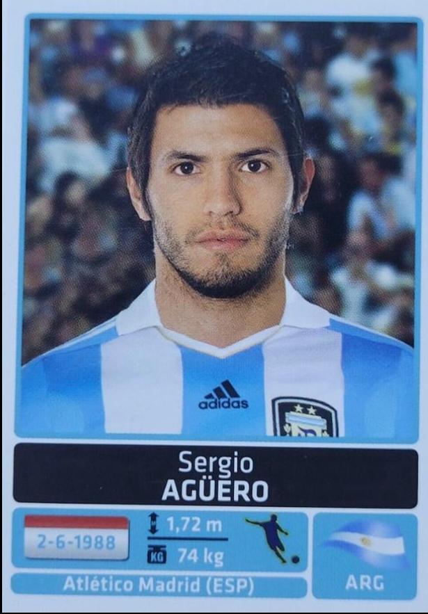 Sergio Aguero #39 Soccer Cards 2011 Panini Copa America Argentina Sticker