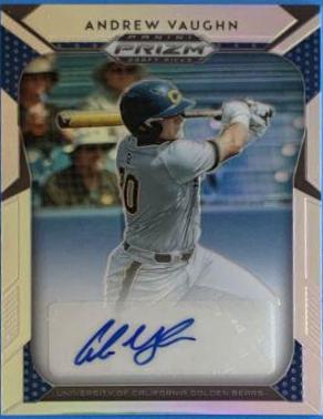 Andrew Vaughn #5 Baseball Cards 2019 Panini Prizm Draft Picks Autographs