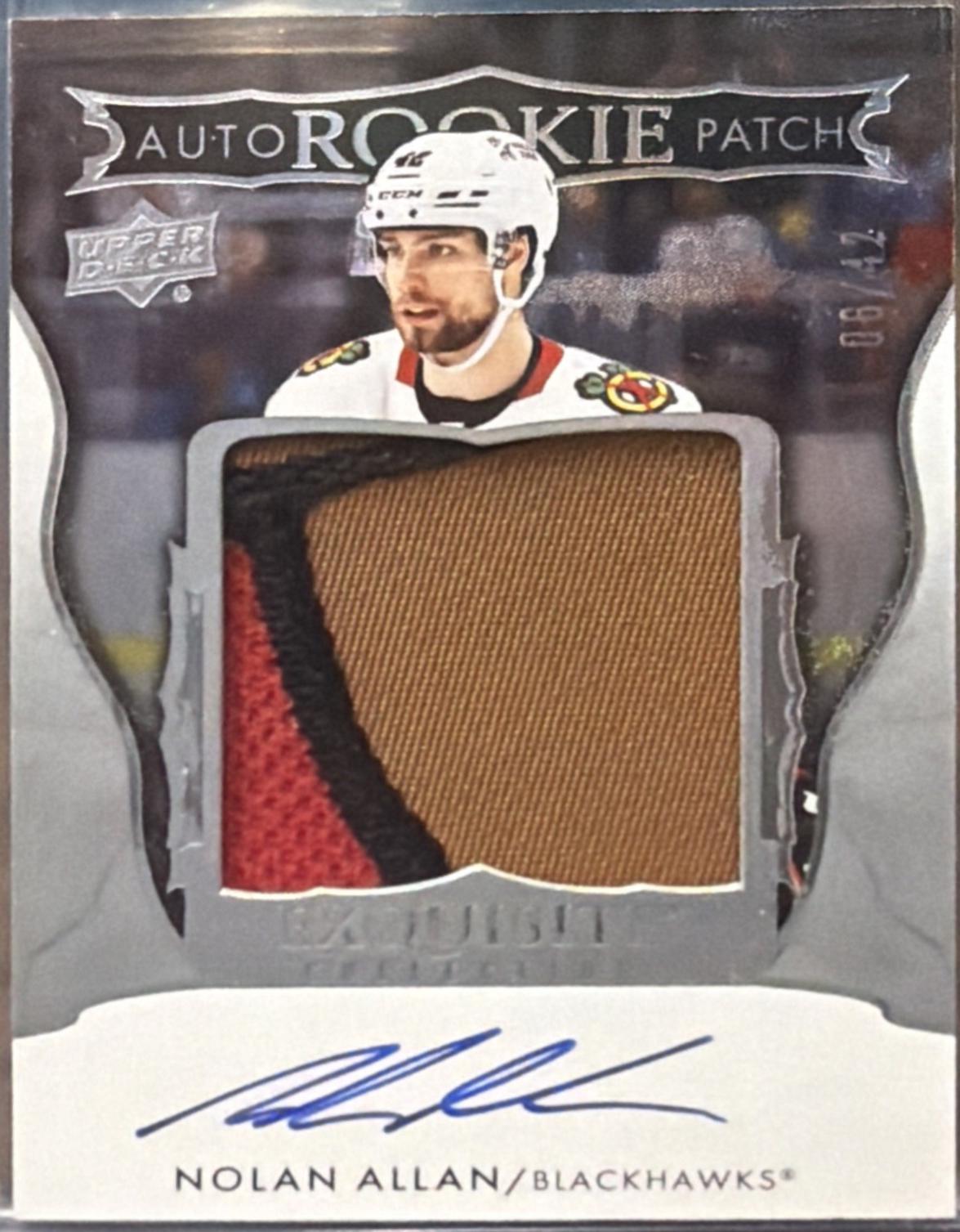 Nolan Allan #EC-NA 2024 Upper Deck The Cup Exquisite Collection Rookie Auto Patch Hockey