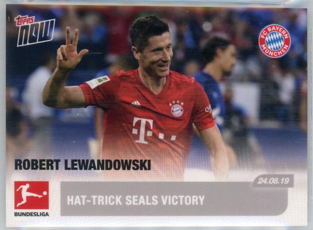 Robert Lewandowski #9 2019 Topps Now Bundesliga Soccer