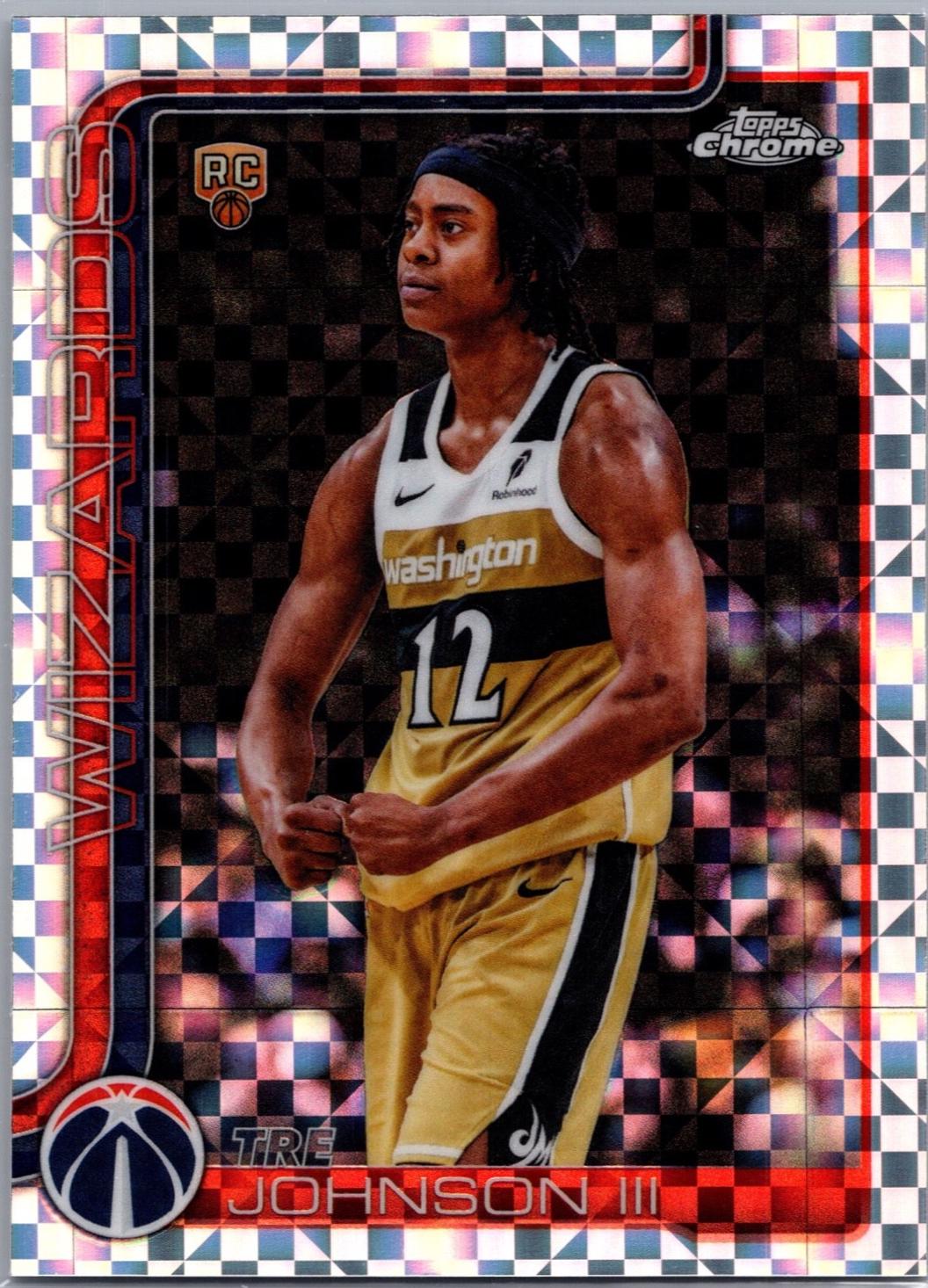 2025 Topps Chrome Update Tre Johnson III [X-Fractor] #156 card