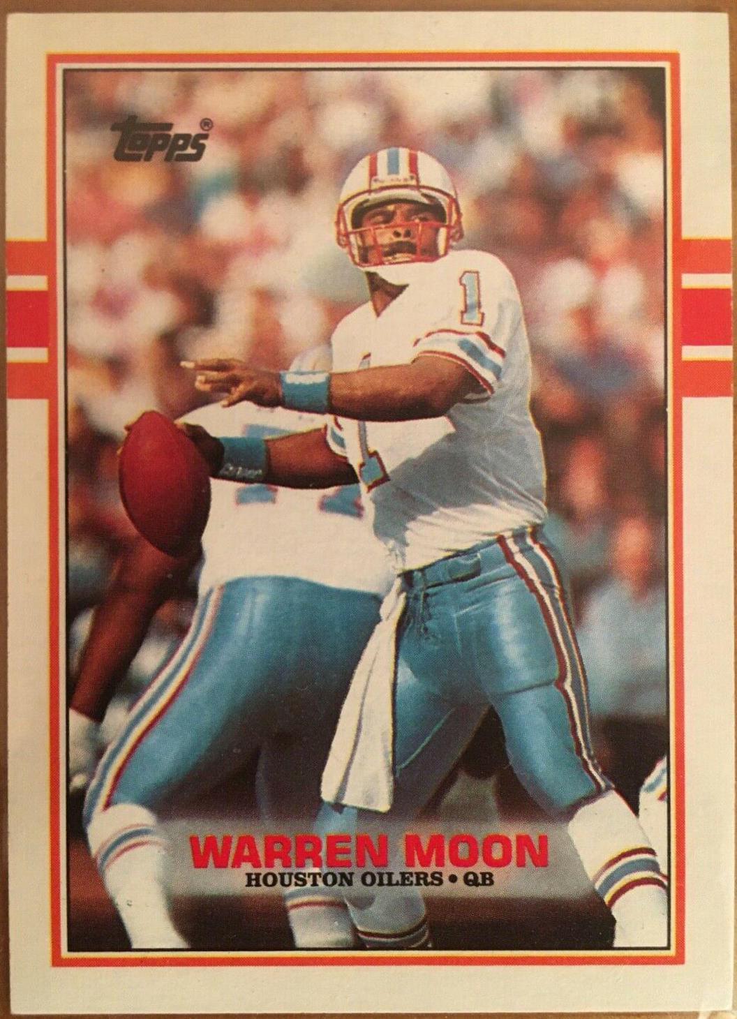 Warren Moon #93 Football Cards 1989 Topps