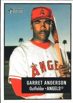 Garret Anderson #60 Baseball Cards 2003 Bowman Heritage